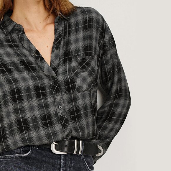 Rails Hunter Shirt Plaid Button Down in Charcoal Twilight Size XS NWT - Picture 1 of 13